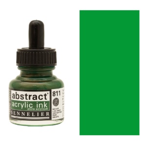 Sennelier Abstract Acrylic Ink 30ml Permanent Green Light