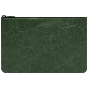 SIWA Paper Zipper Pouch Large 5.3"x7.9" Green
