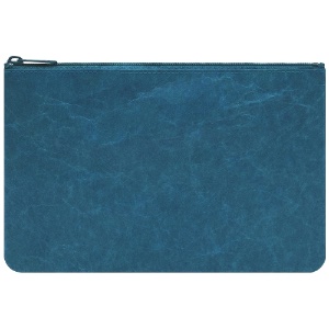 SIWA Paper Zipper Pouch Large 5.3"x7.9" Blue