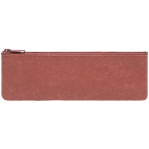 SIWA Paper Zipper Pouch Medium 2.7"x7.9" Terracotta
