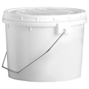 Plastic Bucket 64oz with Handle and Snap-On Lid