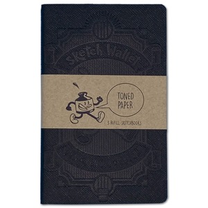 Sketch Wallet Large Sketchbook Refill 3 Pack Toned Tan