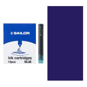 Sailor Fountain Ink Cartridge 12 Pack Blue