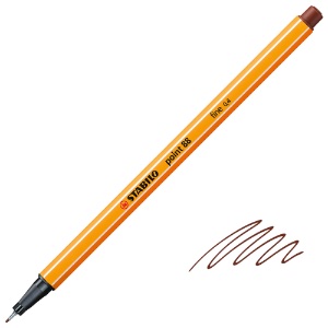 Stabilo Point 88 Fineliner Pen 0.4mm Brown