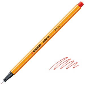 Stabilo Point 88 Fineliner Pen 0.4mm Light Red