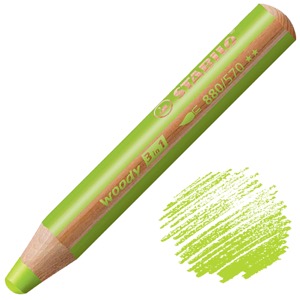 Stabilo Woody 3-in-1 Water-Soluble Wax Pencil Light Green