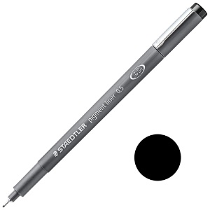 Staedtler Pigment Liner Pen 0.5mm Black