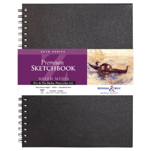 Zeta Series Wirebound Sketchbook - 9x12