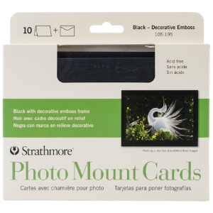Photo Mount Cards 10pk, 5" x 6.875" - Black