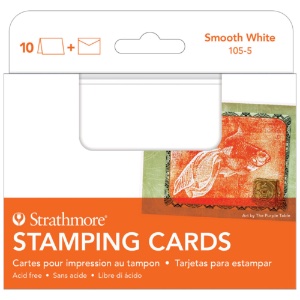 Strathmore Stamping Cards, Smooth White - 10 Pack