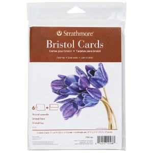 Strathmore 400 Series Bristol 2-Ply Blank Card 6 Pack 5"x6-7/8" Smooth