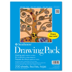 Strathmore 100 Series Drawing Paper Pack 200 Sheets 9"x12" White