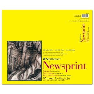 Strathmore 300 Series Newsprint Pad 14"x17" Rough