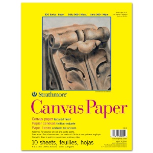Strathmore 300 Series Canvas Paper Pad 115lb 10 Sheets 9"x12"