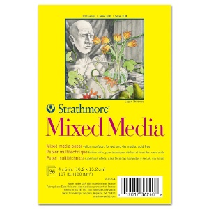 Strathmore 300 Series Mixed Media Paper Pad 36 Sheets 4"x6" White