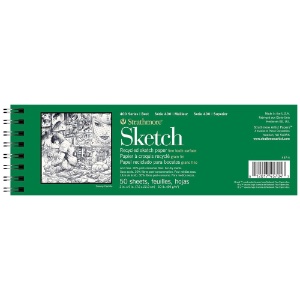 Strathmore 400 Series Recycled Sketch Spiral Pad 50 Sheets 3"x9"