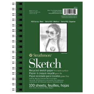 Strathmore 400 Series Recycled Sketch Spiral Pad 5.5"x8.5"