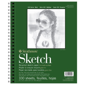 Strathmore 400 Series Recycled Sketch Spiral Pad 9"x12"