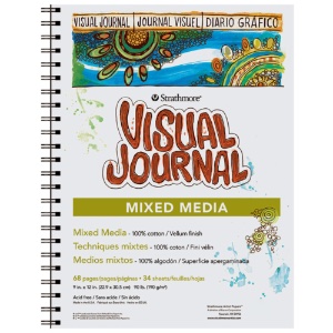 Strathmore Visual Journal Spiral Pad 9"x12" Mixed Media