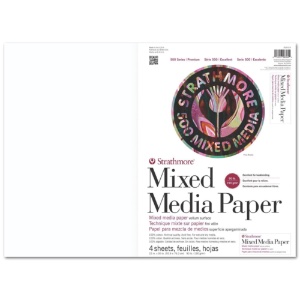 Strathmore 500 Series Mix Media Paper 90lb Sheet 4 Pack 22"x30" Vellum