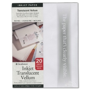 Inkjet Translucent Vellum 8.5" x 11" 20 Pack