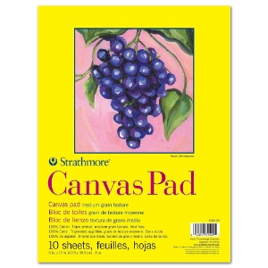 Strathmore Series 300 Cotton Canvas Pad 10 Sheets 9"x12" Medium Grain