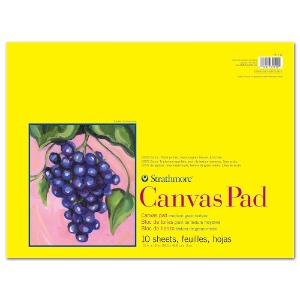 Strathmore Series 300 Cotton Canvas Pad 10 Sheets 12"x16" Medium Grain