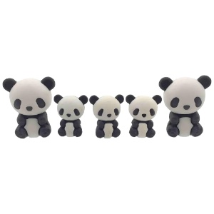 Eraser Set Panda Family