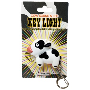 Streamline Imagined Sound & LED Keychain Cow
