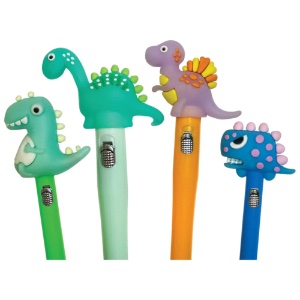 Novelty Pen LED Light Up Dino Spinning