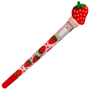 Streamline Strawberry Spinning LED Light Up Pen