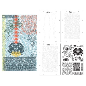 Sizzix Studio Stamp & Stencil 20 Set Vic Hollins Ornate