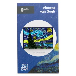 Today Is Art Day Enamel Pin Starry Night