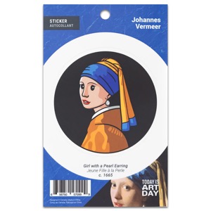 Today is Art Day Sticker Girl with Pearl Earring