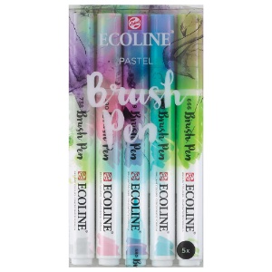 Talens Ecoline Watercolor Brush Pen 5 Set Pastel