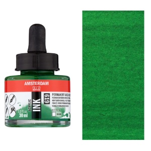 Amsterdam Acrylic Ink 30ml - Permanent Green Deep