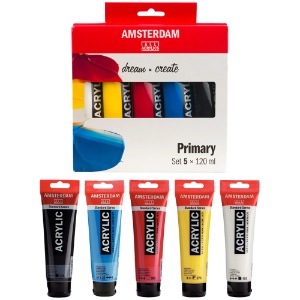 Amsterdam Acrylic Standard Series 5 x 120ml Set Primary
