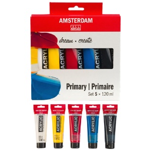 Amsterdam Acrylic Standard Series 5 x 120ml Set Primary