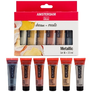 Amsterdam Acrylic Standard Series 6 x 20ml Set Metallic