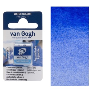 Van Gogh Watercolor Half Pan Cobalt Blue (Ultramarine)