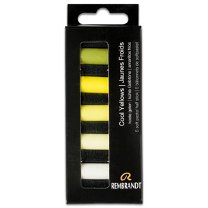 Rembrandt Soft Pastel Half Stick 5 Set Cool Yellows