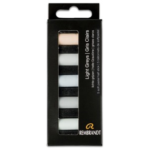Rembrandt Soft Pastel Half Stick 5 Set Light Greys