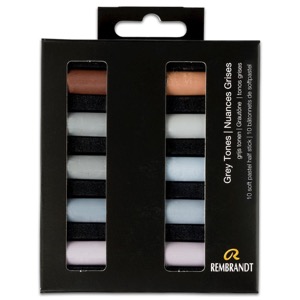 Rembrandt Soft Pastel Half Stick 10 Set Grey Tones