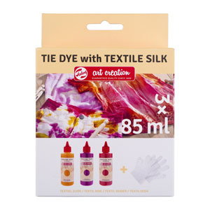 Talens Art Creation Tie Dye with Textile Silk Pink Set