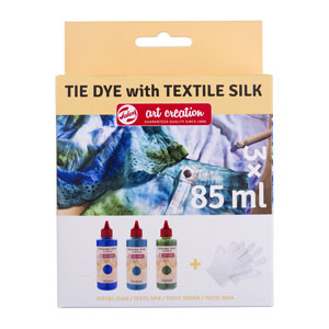 Talens Art Creation Tie Dye with Textile Silk Blue Set