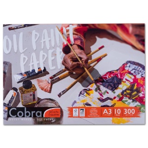 Cobra A3 Water Mixable Oil Color Paper 300gsm 10 Sheets 11.7"x16.5"