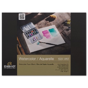 Rembrandt 100% Cotton Watercolor Paper Block 140lb 20 Sheets 9"x12" CP