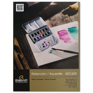 Rembrandt 100% Cotton Watercolor Paper Pad 140lb 10 Sheets 9"x12" CP