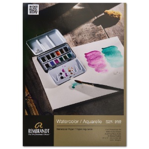 Rembrandt 100% Cotton Watercolor Paper Pad 140lb 10 Sheets 10"x14" CP