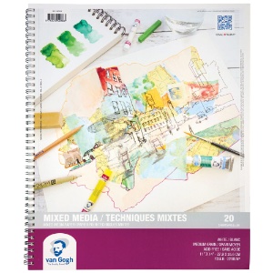 Van Gogh Mixed Media Paper Pad 135lb 20 Sheets 11"x14"